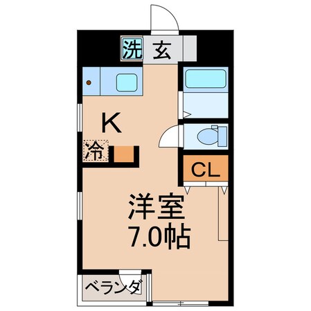 プレステージ栗林の物件間取画像